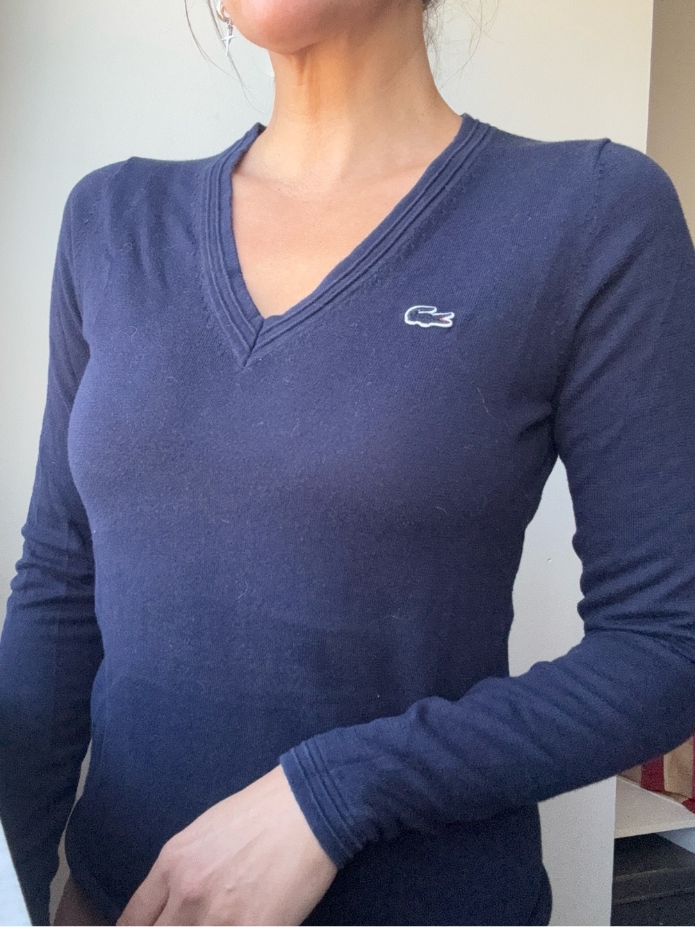 Lacoste V Neck Knitwear Sweater